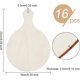 thumbnail image 2 of Tabla de cortar de madera artesanal de 16 piezas con asa, mini tabla de cortar redonda de madera sin tratar, bandeja para servir queso, 2 of 6