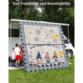 thumbnail image 3 of 4th of July RV Awning Sun Shade Screen 9'X7' US Flag Stars Stripes Mesh Sunscreen Gnome Buffalo Check Awning Shade Screen with Zipper UV Blocker Completed Kits Outdoor Canopy for RV Motorhome Camper, 3 of 7