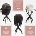 thumbnail image 4 of 3 Piece Black Wig Holder Plastic Portable Removable for Short Wigs Drying Storage, 4 of 8