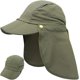 thumbnail image 1 of Verde militar - 1 x sombrero con protector de nuca - Desmontable - Versátil - Protección solar - Transpirable - Secado rápido - Protección UV, 1 of 5