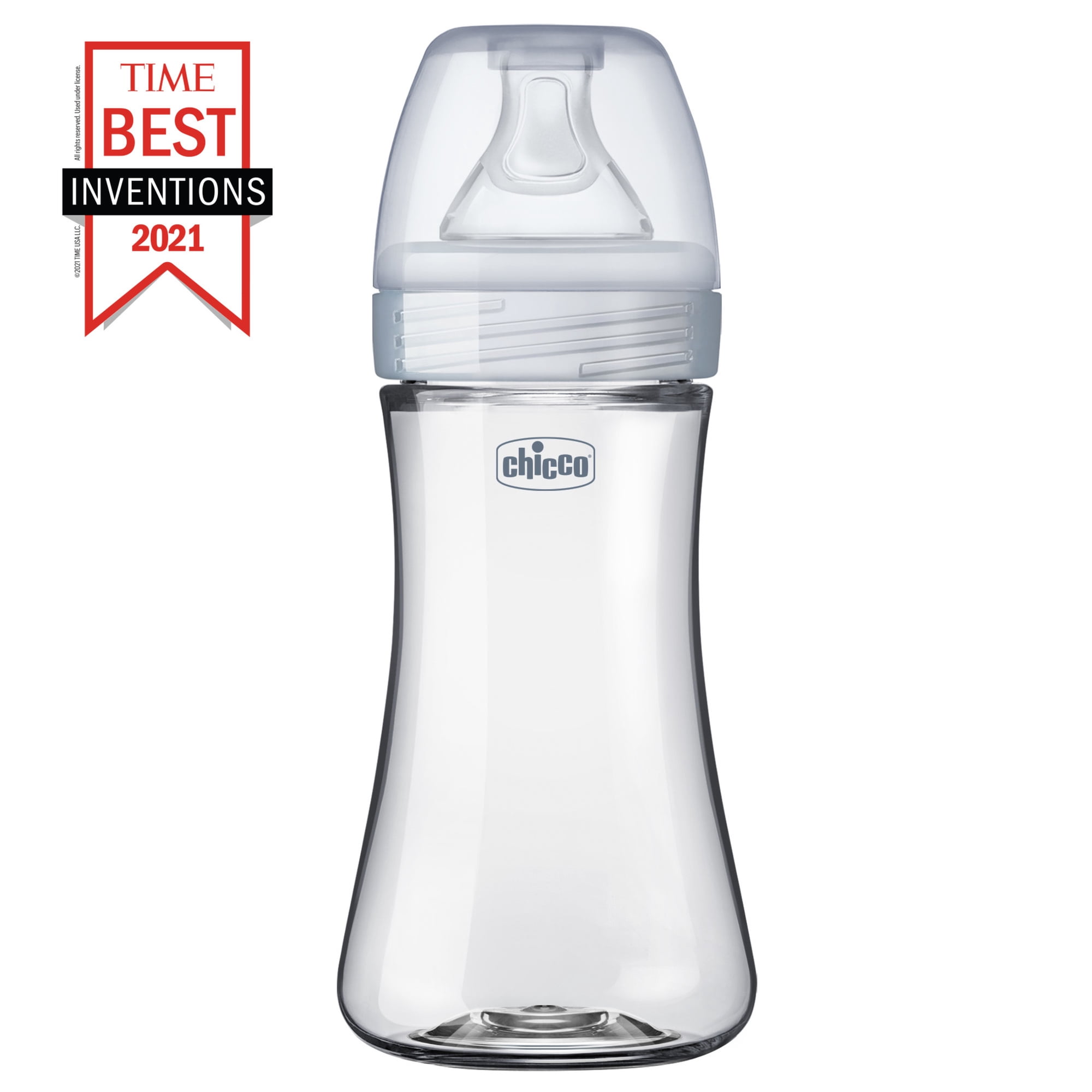 Chicco Duo Hybrid Baby Bottle, Invinci-Glass Inside/Plastic Outside, 9oz - Neutral