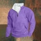thumbnail image 1 of Blusa y camisa de manga larga con cuello alto para hombre, sudadera informal con capucha, cuello alto retro, cremallera, manga larga, holgada, blusa para hombre, 1 of 3