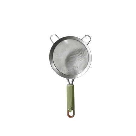 

Stainless Steel Colander Household Kitchen Deep-Fried Hot Dumpling Spoon Filter Mesh Super Fine Green