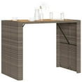 thumbnail image 2 of vidaXL Garden Table with Acacia Wood Top Grey 145x80x110 cm Poly Rattan, 2 of 5