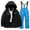 Blue, variant on Gyujnb Children's Ski Suit Fleece Multi Pocket Jacket and Pants Winter Windbroof Snowboarding Unisex Kid Winter Warm Snow Suits,Size:12-14 Years