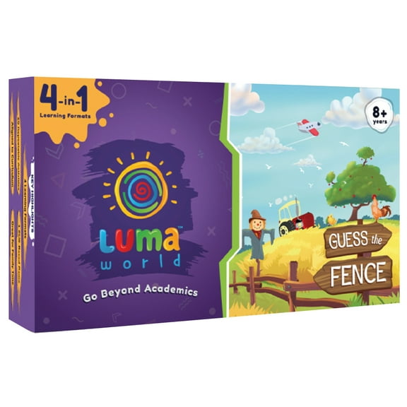 Luma World Guess the Fence 4-in-1 Educational Board Game STEM Activity Kit with 300  Hours of Conceptual Activities for Ages 8  Years to Learn Geometry, Shapes and Improve Creative Thinking