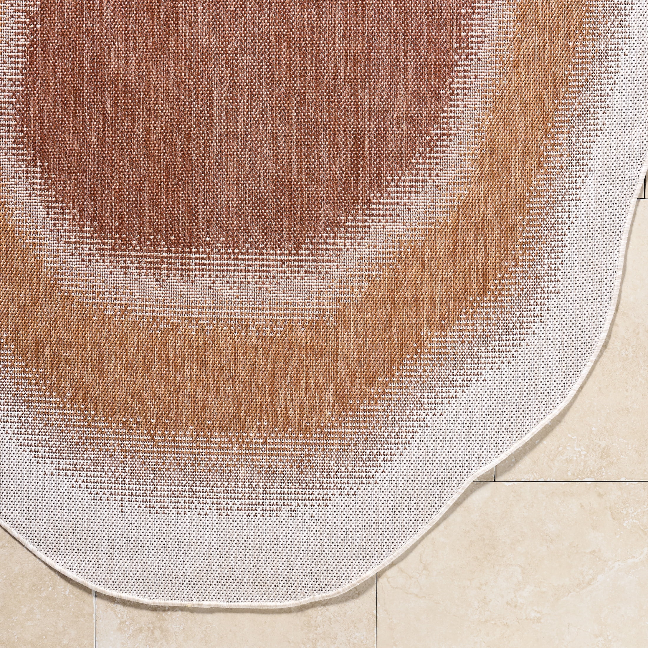 Livabliss Outdoor Rugs, 8x10 Miami Beach Traditional Rust Specialty Area Rug for Patio, Porch, Deck, Backyard, Waterproof Indoor Outdoor Carpet (7'10" x 10')