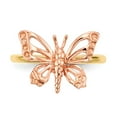 thumbnail image 3 of 14K Two-Tone Gold Ring Band Themed Open Back Polished Butterfly, Size 9, 3 of 4