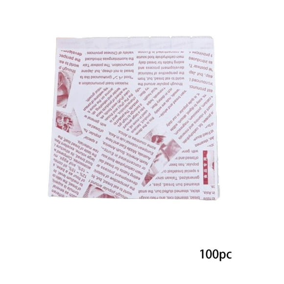 GROWTH TANK 100 Pcs Sac à Burger Sacs en Papier Résistants à l'Huile Petits pour Chocolat Biscuits Beignes D