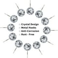 thumbnail image 5 of 12 Piece Set - Crystal Clear Acrylic Shower Curtain Hooks Rings Rustproof - Crystal Clear, 5 of 5
