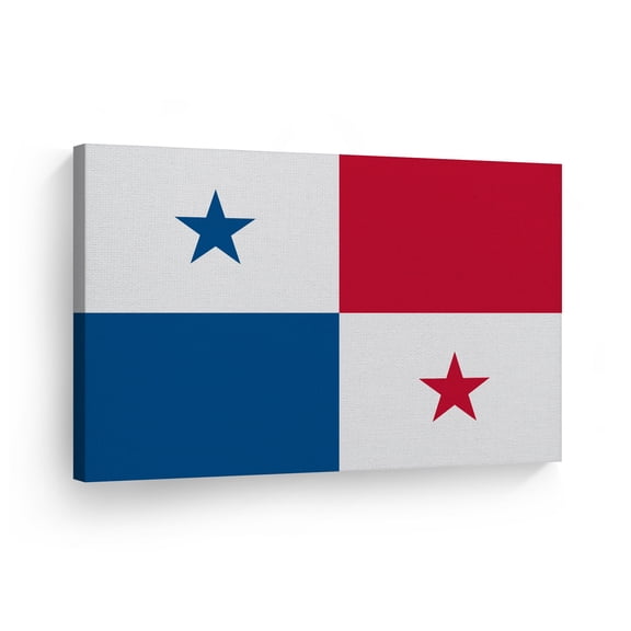 Smile Art Design Panama Flag Canvas Wall Art Print Country Flags Office Living Room Dorm Bedroom Kitchen Man Cave Sports Club Bar Decor Modern Home Decor Ready to Hang Made in USA - 8x12