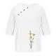 thumbnail image 4 of Blusas de Manga Corta para las Mujeres Impresas Cuello Redondo Camiseta Casual, Blusa de Algodón de Imitación para las Mujeres, 4 of 4
