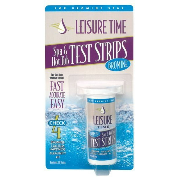 Leisure Time 45005A Spa & Hot Tub Test Strips 4Way Bromine Testers, 50
