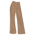 thumbnail image 2 of Dyfzdhu Women Velvet Pants Trendy Solid Color Pleuche Wide Leg Pants Loose Trousers Beige, 2 of 9