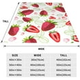 thumbnail image 6 of Strawberry Throw Blanket Fresh Strawberry Pattern Soft Cozy Flannel Lightweight Warm Travel Couch Blankets for Bed Living Room Decor Gifts for Kids Adults 80""x60"", 6 of 6