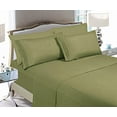 thumbnail image 3 of 1200 Thread Count Queen 4pc Bed Sheet Set Egyptian Cotton Deep Pocket Sage, 3 of 5