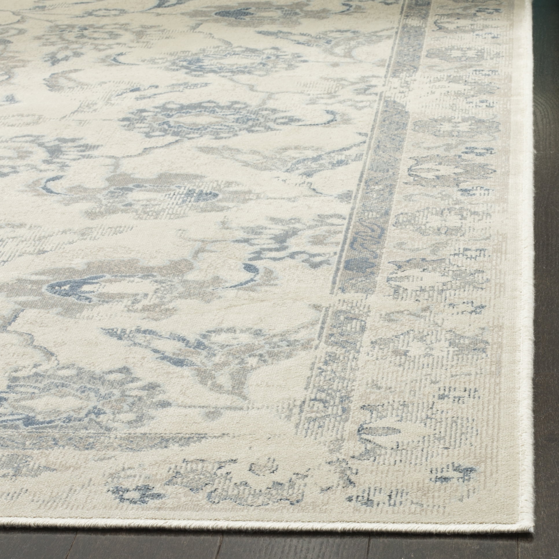 SAFAVIEH Vintage Bayon Traditional Area Rug, Stone/Blue, 5'3" x 7'6"