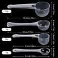 thumbnail image 2 of 4pcs Clear Plastic , Grams Scoop Teaspoon for Measuring Creatine Coffee Protein Grains Spices Milk Powder Dry Goods, Kitchen Tools (1g/3g/5g/10g), 2 of 5