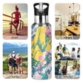 thumbnail image 7 of Yayeee 33oz Insulated Water Bottle Double Wall Stainless Steel with Flip Straw Lid, Green Mountains, 7 of 7