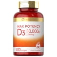 thumbnail image 1 of Suplemento Carlyle de vitamina D3, 10000 UI, 400 cápsulas blandas, 1 of 17