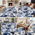 thumbnail image 6 of Blue Flower Large Area Rugs for Bedroom Living Room, Soft Non Slip Carpet Bedside Rug, Vintage Ink Rose Floral Spring Botanical Rectangular Floor Cover Kitchen Accent Rug 5'x8' for Dining Room/Office, 6 of 9