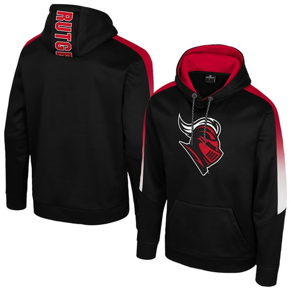Men's Colosseum Black Rutgers Scarlet Knights The Gang Blackout Hoodie