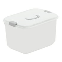 BinKFF Plastic Portable Container, Clear Storage Containers, Multipurpose Stationery Storage Box with Handle Portable Sewing Box Art Craft Supply Organizer Home Utility Box