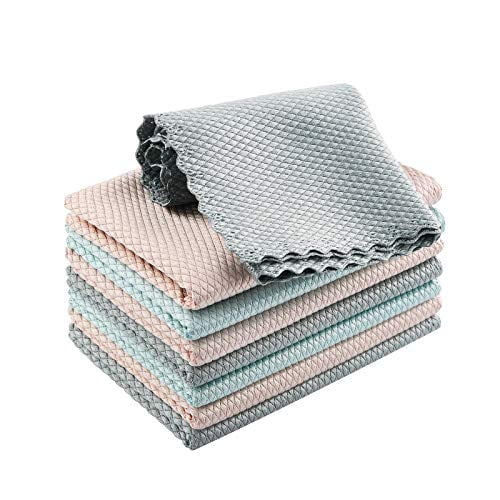 Details about   NEW！10x Fish scale microfiber polishing cleaning cloth For Household Dish Supply 