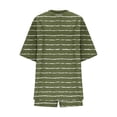 thumbnail image 4 of Mifsaly 2 Piece Short Sets for Women Striped Summer Matching Lounge Set Oversized T-Shirt and Shorts Loose Comfortable Everyday Loungewear L, 4 of 6