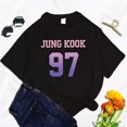 thumbnail image 3 of Camiseta informal con estampado de k-pop para mujer, Top Harajuku para mujer, Camiseta básica con cuello redondo, camiseta blanca de manga corta para niña, 3 of 5