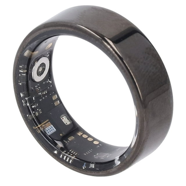 Bague Intelligente, Bague de Suivi de Condition Physique avec Synchronisation en Temps Réel, Recharge Magnétique, Résistante à l'Eau IP68, Acier Inoxydable, Apparence Simple, pour le Sport, Usage Intérieur et Extérieur
