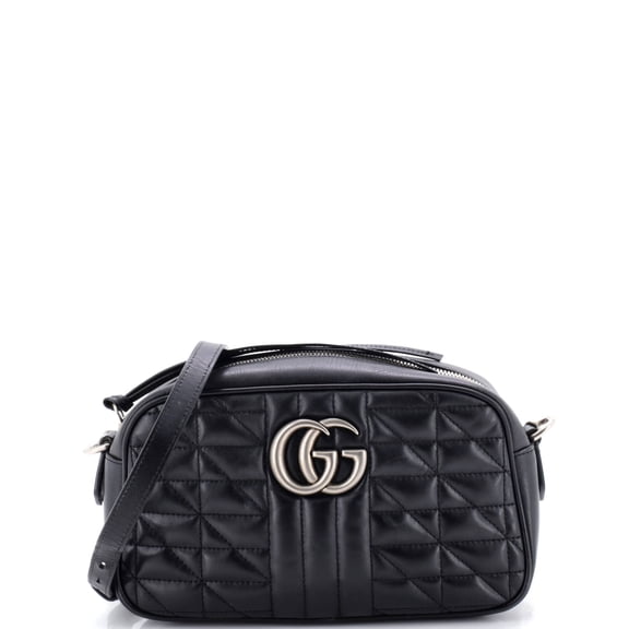 Pre-Owned GG Marmont Shoulder Bag Mixed Matelasse Leather Small By Rebag