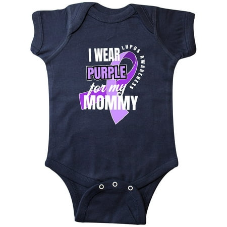 

Inktastic I Wear Purple For My Mommy Lupus Awareness Gift Baby Boy or Baby Girl Bodysuit