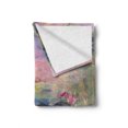 thumbnail image 2 of Oil Painting Soft Flannel Fleece Throw Blanket, Contemporary Paint Print of Hazy Brushstroke Mixed Colors in Pastel Tones, Cozy Plush for Indoor and Outdoor Use, 50" x 70", Multicolor, by Ambesonne, 2 of 6