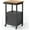 Black, variant on Lofka Coffee Bar Microwave Cart with Storage, Kitchen Cart with Cabinet, Towel Rack, Hooks, Black