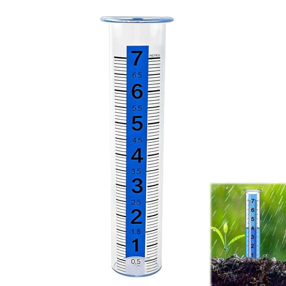 Plastic Rain Gauge Replacement Tube, Capacity Rain Gauge Outdoor Freeze Proof with Accurate Rainfall Measurement and Crack Resistant for Home, Garden, Yard