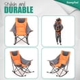 thumbnail image 3 of Sunnyfeel Rocking Camping Chair, Luxury Padded Recliner, Oversized Folding Lawn Chair with Pocket, Heavy Duty for Outdoor/Picnic/Lounge/Patio, Portable Camp Rocker Chairs with Carry Bag, 3 of 8