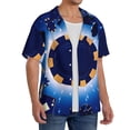 thumbnail image 2 of Kdxio Men's Hawaiian Shirt for Men Short Sleeve Shirt Blue Casino Summer Casual Holiday Beach Button Down T-Shirts, 2 of 5