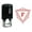 Red, variant on Printtoo F Alphabet Swirl Border Triangle Monogram Initial Self Inking Rubber Stamp Office Stationary