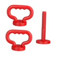 thumbnail image 4 of 2 asas ajustables para pesas rusas, agarres para pesas rusas, equipo de fitness fácil de transportar Rojo, 4 of 9