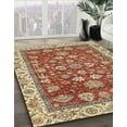 thumbnail image 2 of Ahgly Company Indoor Round Abstract Red Oriental Area Rugs, 5' Round, 2 of 6