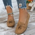 thumbnail image 2 of Womens Penny Loafers Casual Slip on Orthopedic Shoes with Arch Support Round Toe Stitching Tassel Nonslip Moccasin Driving Shoes Khaki Size 9.5, 2 of 6
