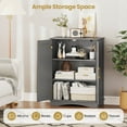 thumbnail image 6 of Costway Floor Storage Cabinet Modern Storage Organizer with Adjustable Shelves &2 Doors, 6 of 10