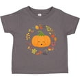 thumbnail image 3 of Inktastic Thanksgiving Wreath Autumn Fall Pumpkin Boys or Girls Toddler T-Shirt, 3 of 5