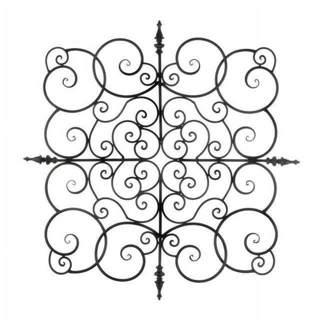 Accent Plus 10018758 Plaque Murale Carrée Fleur-De-Lis