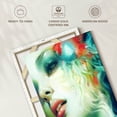 thumbnail image 6 of Elephant Stock Lady Scale Wall Art - Vertical Canvas Wall Art - Living Room Wall Decor - People Canvas - Teal And Turquoise Decor By Anna Dittmann - 32" x 48", 6 of 8