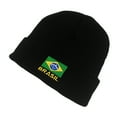 thumbnail image 4 of Autumn Winter Woolen Hat Warm Cold Hat Pullover Hat Brazilian Flag Embroidered Knitted Hat Men and Women, 4 of 5