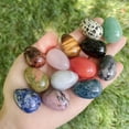 thumbnail image 4 of Xiao Hua 10 huevos de Pascua de piedra natural blanca de 30 mm, decoración de piedra natural no porosa, accesorios de decoración hechos a mano., 4 of 5
