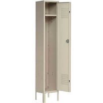 Global Industrial 652062TN 12 x 15 x 60 in. Single Tier Paramount Locker with 1 Door Ready to Assemble, Tan