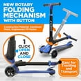 thumbnail image 3 of Hurtle Trottinette pour Enfants - Jouet Trottinette à Propulsion pour Tout-Petits - Trottinette à 3 Roues avec Hauteur Réglable, Plateau Antidérapant, Lumières de Roue Clignotantes, pour Garçons/filles de 3 à 10 Ans, 3 of 5